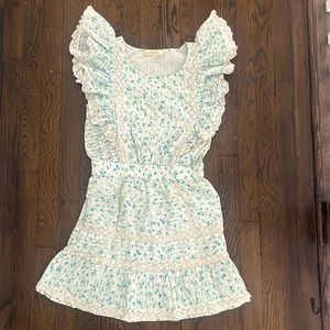 LOVESHACKFANCY FLORAL MINI DRESS. XS